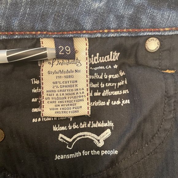 Cult of Individuality Women's 29 (30x33) Bootcut Blue Jeans Mid Rise Distressed - Picture 14 of 16